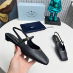 Prada Leather Slingback Ballerinas - Image 5