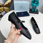 Prada Leather Mary Jane Ballerinas - Image 5