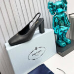 Prada Leather Slingback Pumps 85 mm - Image 5