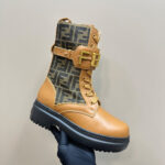 FENDI Fendigraphy logo-plaque leather boots - Image 5