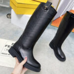 Fendi Filo Black Leather Boots - Image 5