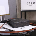 CELINE Mini Vertical Cabas IN Triomphe Canvas with Celine print - Image 5