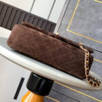 CHANEL Suede Classic Double Flap Handbag(HIGH-END GRADE) - Image 5