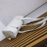 Prada Medium leather top-handle bag with padlock(high-end grade) - Image 5