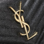 Saint Laurent Chain-strap YSL-plaque grained-leather wallet - Image 5