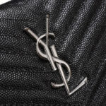 Saint Laurent Chain-strap YSL-plaque grained-leather wallet - Image 5