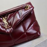 YSL PUFFER small in shinny leather bag(HIGH-END GRADE) - Image 6