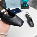 Prada Leather Slingback Ballerinas - Image 6