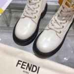 FENDI Fendigraphy logo-plaque leather boots - Image 6