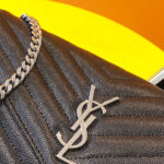 YSL classic cassandre chain wallet in grain de poudre leather(high-end grade) - Image 6