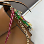 Prada Soft Sound large leather shoulder bag with charms(high-end grade) - Image 6