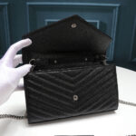 Saint Laurent Chain-strap YSL-plaque grained-leather wallet - Image 6