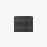 Check Slim Bifold Wallet Charcoal - Image 2