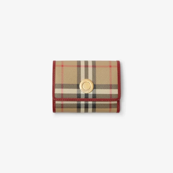 Small Check Folding WalletPrice Archive beige/ruby red