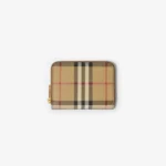 Small Check Zip WalletPrice Archive beige/briar brown