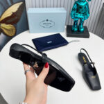 Prada Leather Slingback Ballerinas - Image 7