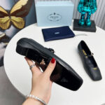 Prada Leather Mary Jane Ballerinas - Image 7