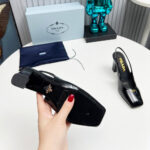 Prada Patent Leather Slingback Pumps 85 mm - Image 7