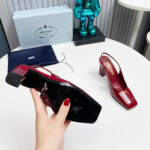 Prada Patent Leather Slingback Pumps 85 mm - Image 7
