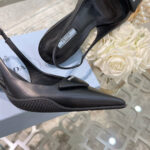 Prada Brushed Leather Slingback Pumps - Image 7