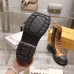 FENDI Domino Brown leather biker boots - Image 7