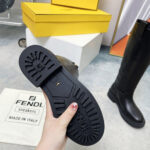 Fendi Filo Black Leather Boots - Image 7