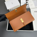 CELINE 16 Large Wallet in Shiny Calf Leather - Image 7