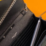 YSL classic cassandre chain wallet in grain de poudre leather(high-end grade) - Image 7