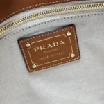 Prada Aimée large crochet and leather bag - Image 7