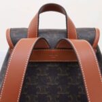 CELINE FOLCO Logo Print Calfskin Medium Backpack - Image 7