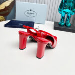 Prada Patent Leather Slingback Pumps 85 mm - Image 8