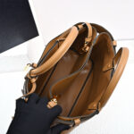 Prada Buckle medium leather handbag with double belt(high-end grade) - Image 8