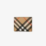 Check Slim Bifold Wallet Sand - Image 2