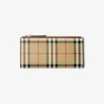 Large Check Bifold Wallet Archive beige/briar brown