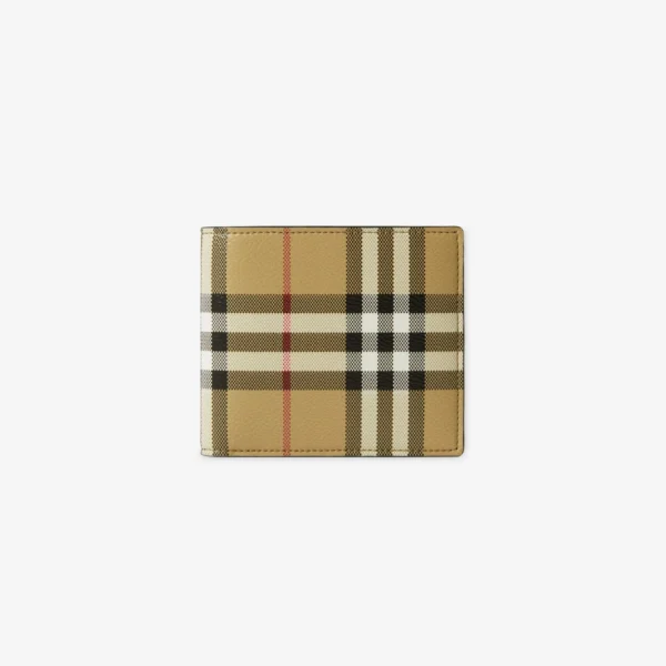 Check Bifold Wallet Archive beige