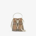New In Mini Check Bucket Bag