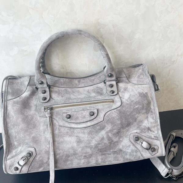 Balenciaga Le City Top Handle Bag B530 Gray