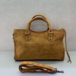 Balenciaga Le City medium suede tote bag 230582 camel - Image 4