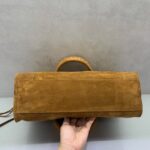 Balenciaga Le City medium suede tote bag 230582 camel - Image 5