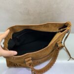 Balenciaga Le City medium suede tote bag 230582 camel - Image 7