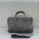 Balenciaga Le City medium suede tote bag 230582 gray