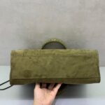 Balenciaga Le City medium suede tote bag 230582 green - Image 6
