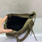 Balenciaga Le City small suede tote bag 230582 green - Image 6