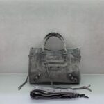 Balenciaga Le City small suede tote bag 230582 grey