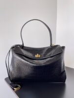 Balenciaga Rodeo Handbag Large crocodile skin 795458 black