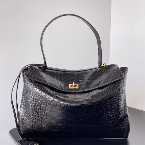 Balenciaga Rodeo Handbag Large crocodile skin 795458 black