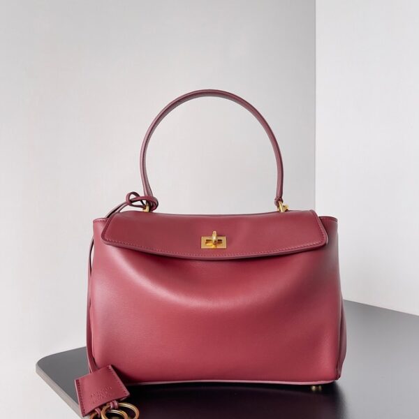 Balenciaga Rodeo Handbag smooth calfskin 795457 Burgundy