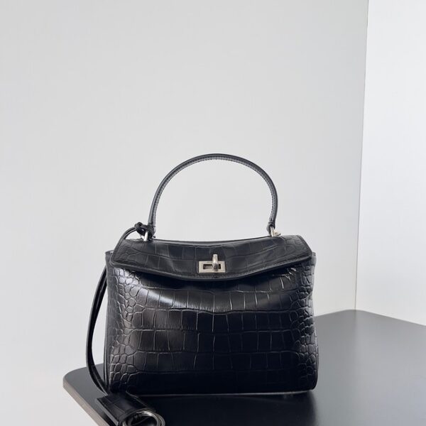Balenciaga Rodeo Mini Handbag crocodile skin 795456 black