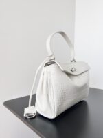 Balenciaga Rodeo Handbag crocodile skin 795457 white&Silver - Image 2