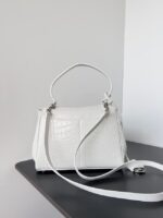 Balenciaga Rodeo Handbag crocodile skin 795457 white&Silver - Image 5